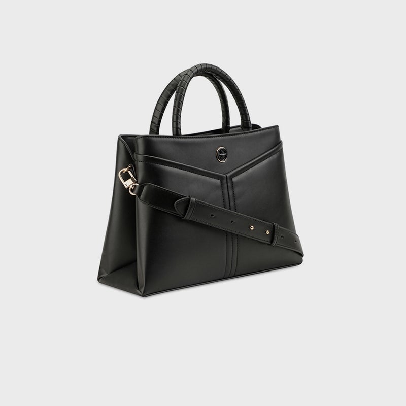 NINE WEST حقيبة ساتشيل سوداء للنساء - Image 3